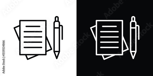 Wills and trusts icon in trendy stroke thin linear style.