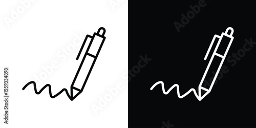 Write icon in trendy stroke thin linear style.