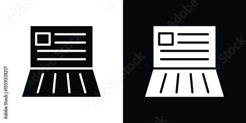 Bankbook icon in trendy stroke thin linear style.