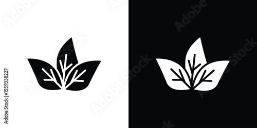Basil icon in trendy stroke thin linear style.