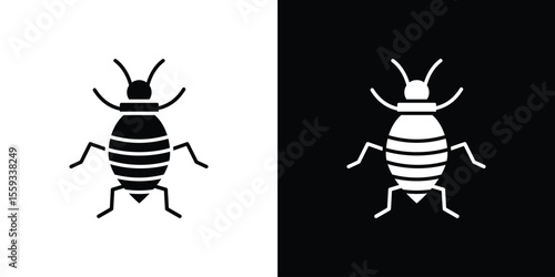Bedbug icon in trendy stroke thin linear style.
