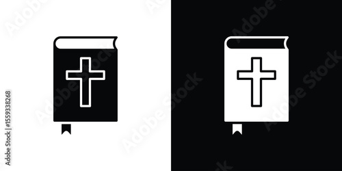 Bible icon in trendy stroke thin linear style.