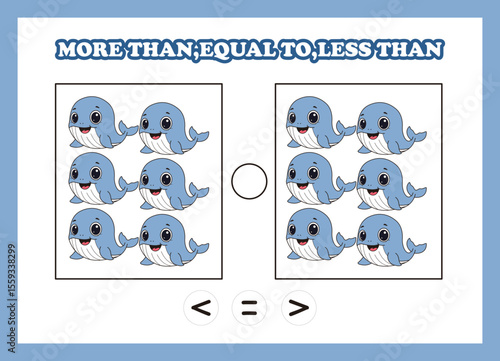count animal whale more than equal to less than