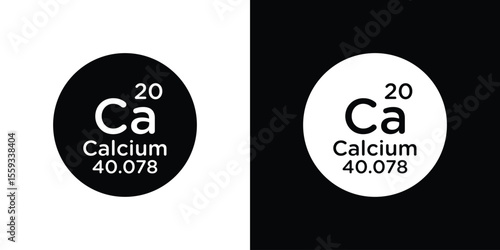 Calcium icon in trendy stroke thin linear style.