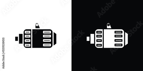 Car alternator icon in trendy stroke thin linear style.