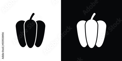 Capsicum icon in trendy stroke thin linear style.