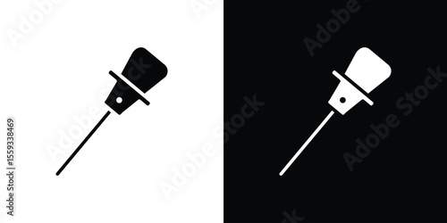 Car dipstick icon in trendy stroke thin linear style.
