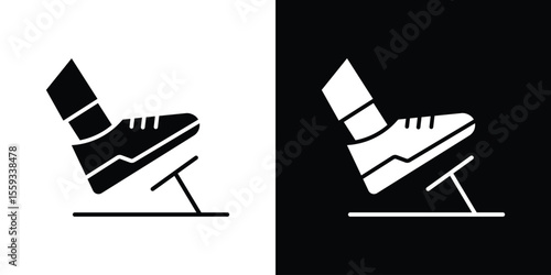 car pedal icon in trendy stroke thin linear style.