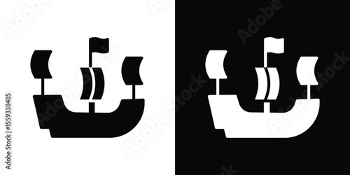 Caravel icon in trendy stroke thin linear style.