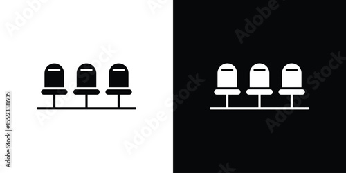 Cinema seat icon in trendy stroke thin linear style.