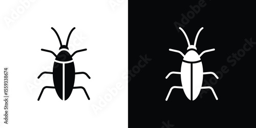 Cockroach icon in trendy stroke thin linear style.