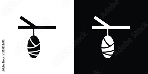 Cocoon icon in trendy stroke thin linear style.