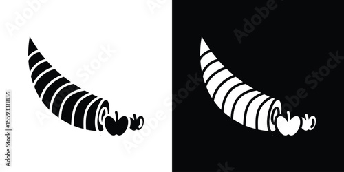 Cornucopia icon in trendy stroke thin linear style.