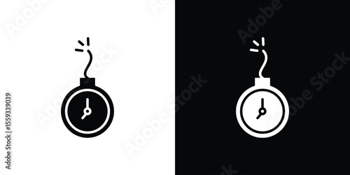 Deadline icon in trendy stroke thin linear style.