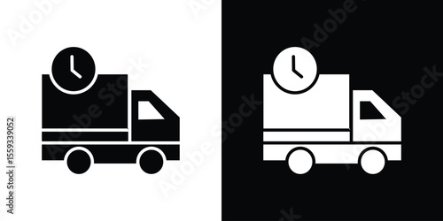 Delivery delay icon in trendy stroke thin linear style.