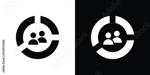 Demographics icon in trendy stroke thin linear style.