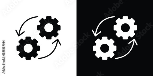 Devops icon in trendy stroke thin linear style.