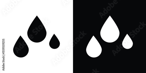 Drop icon in trendy stroke thin linear style.