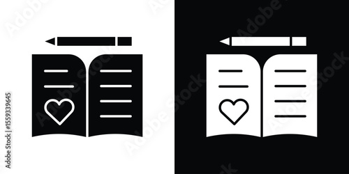 Guests book icon in trendy stroke thin linear style.