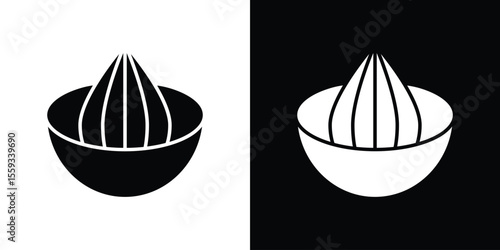 Hand Juicer icon in trendy stroke thin linear style.