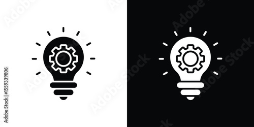 Implementation icon in trendy stroke thin linear style.