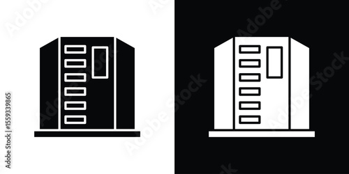 Infrared heat cabin icon in trendy stroke thin linear style.