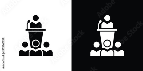 Lecture icon in trendy stroke thin linear style.