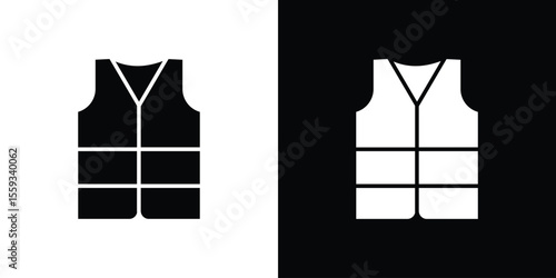 Lifejacket icon in trendy stroke thin linear style.