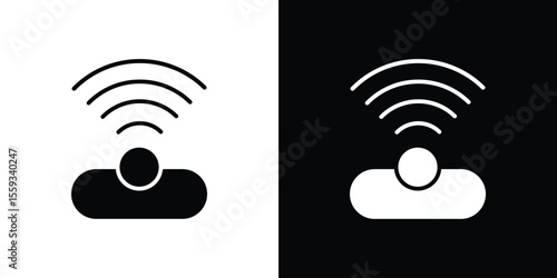 Motion sensor icon in trendy stroke thin linear style.