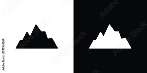 Mountain icon vector, Symbol, logo illustrations