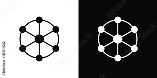 Multichannel icon in trendy stroke thin linear style.