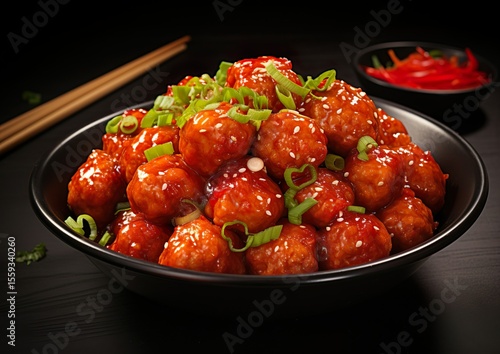 Gobi appetizer manchurian on plate 