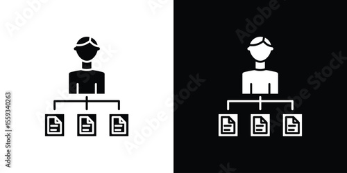 Multitask icon in trendy stroke thin linear style.