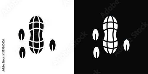 Peanut icon vector, Symbol, logo illustrations