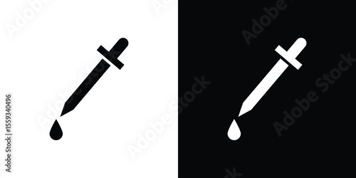Pipette icon in trendy stroke thin linear style.