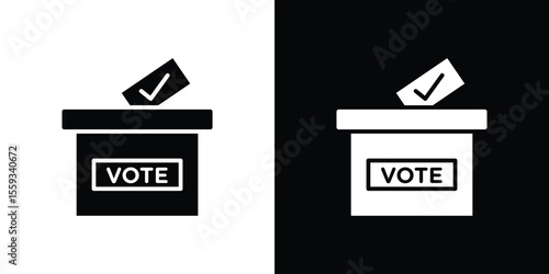 Referendum icon in trendy stroke thin linear style.