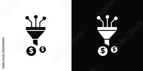 Sales funnel icon vector, Symbol, logo illustrations
