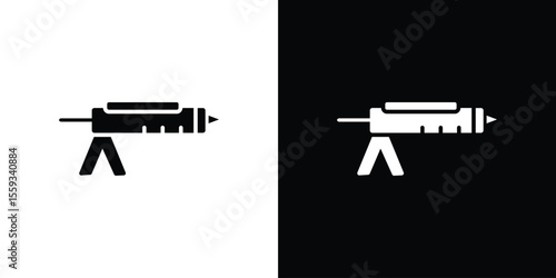 Sealants gun icon in trendy stroke thin linear style.