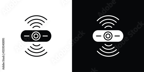 Sensor icon in trendy stroke thin linear style.