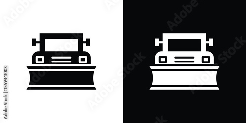 Snowplow icon vector, Symbol, logo illustrations
