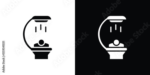 Solarium icon in trendy stroke thin linear style.