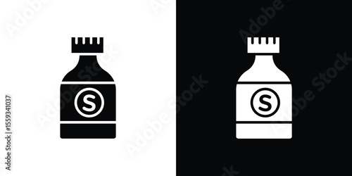 Solvent icon in trendy stroke thin linear style.