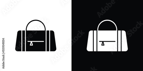 Sports bag icon in trendy stroke thin linear style.