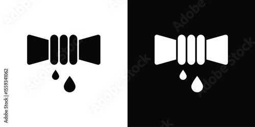 Squeeze icon in trendy stroke thin linear style.
