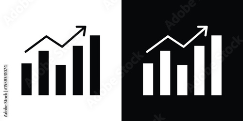 Stagflation icon in trendy stroke thin linear style.
