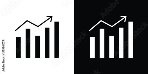 Stagflation icon in trendy stroke thin linear style.