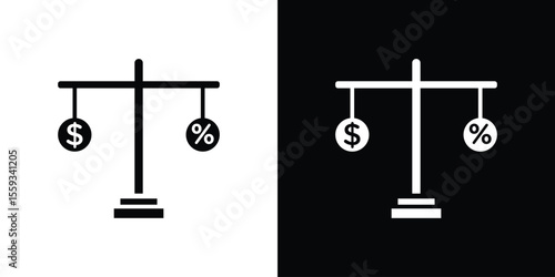 Taxes icon in trendy stroke thin linear style.