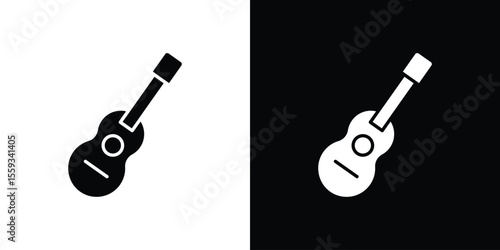 Ukulele icon in trendy stroke thin linear style.