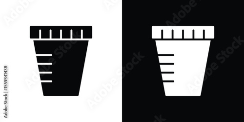Urine test icon in trendy stroke thin linear style.