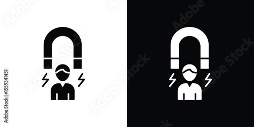 User engagement icon in trendy stroke thin linear style.